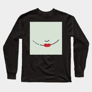 Sally, Nightmare Before Christmas Mask Design, Artwork, Vector, Graphic Long Sleeve T-Shirt